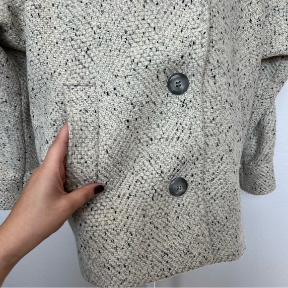 Vintage Women's Union Made Tweed Over Coat Beige & Black SIze 7/8 - Picture 8 of 16